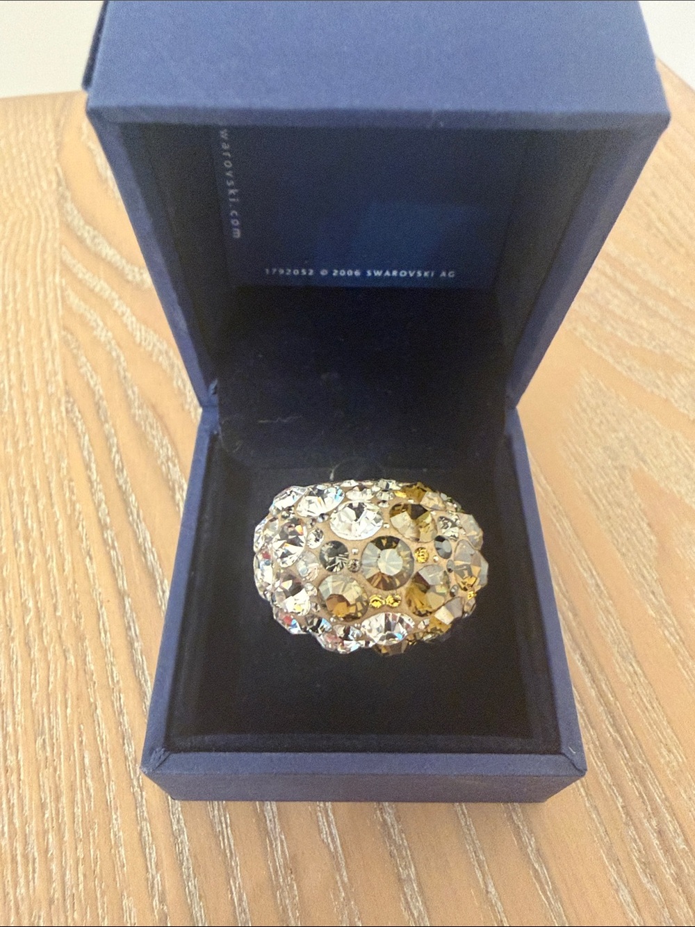 Swarovski Gold and Clear Crystal Dome Ring